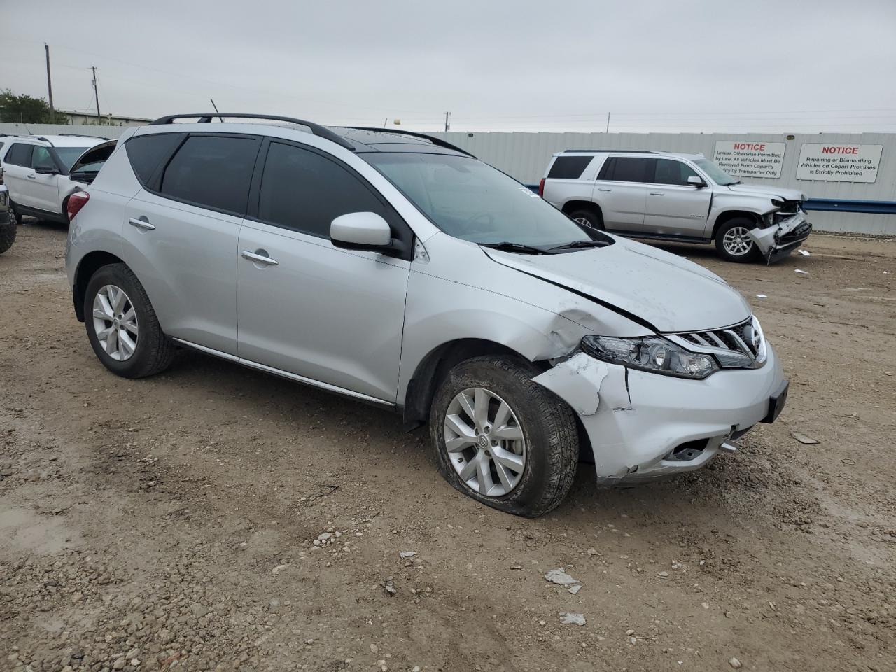 2014 Nissan Murano VIN JN8AZ1MU7EW400742 Copart auction photo, front end / rear end damage thumbnail 4