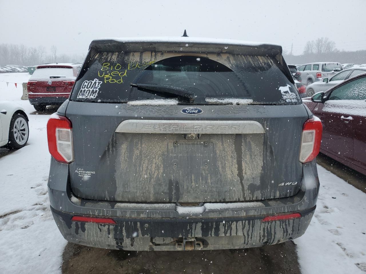 2021 Ford Explorer VIN 1FMSK8BH0MGA71485 Copart auction photo, front end / side damage thumbnail 6