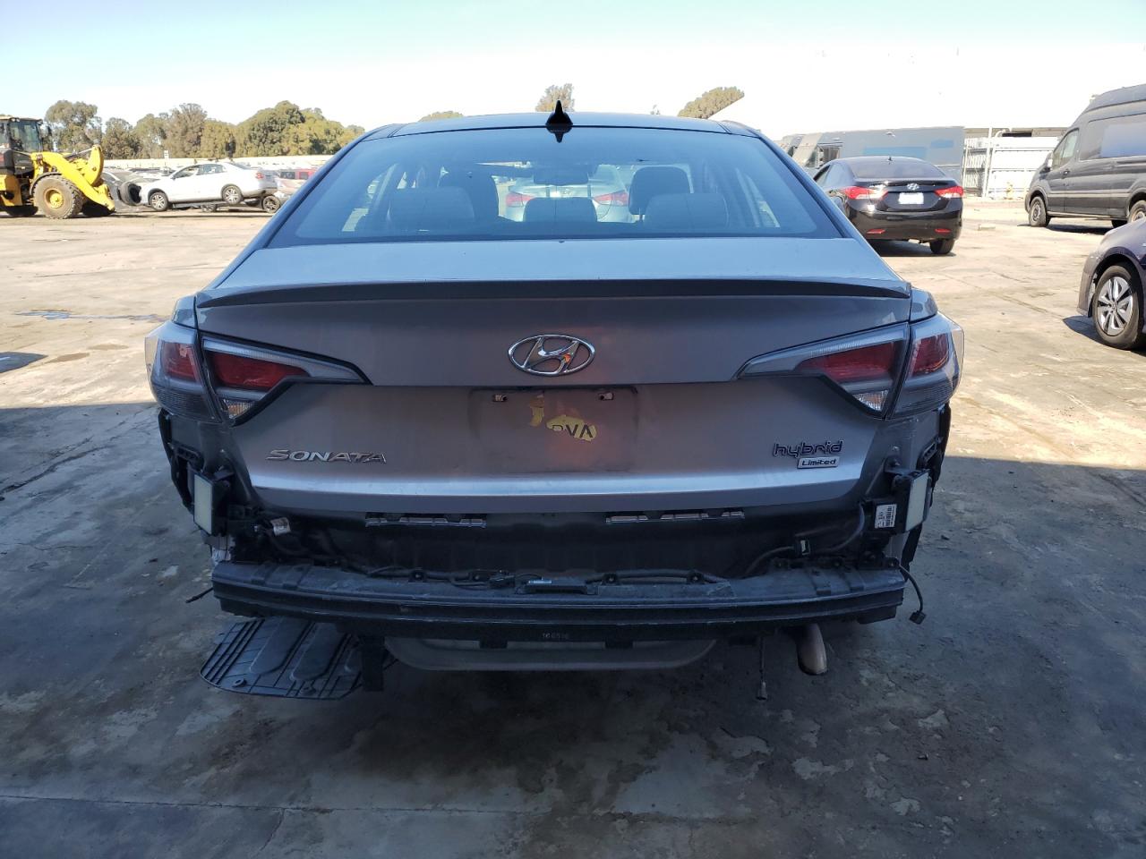 2017 Hyundai Sonata VIN KMHE34L14HA045033 Copart auction photo, rear end damage thumbnail 6
