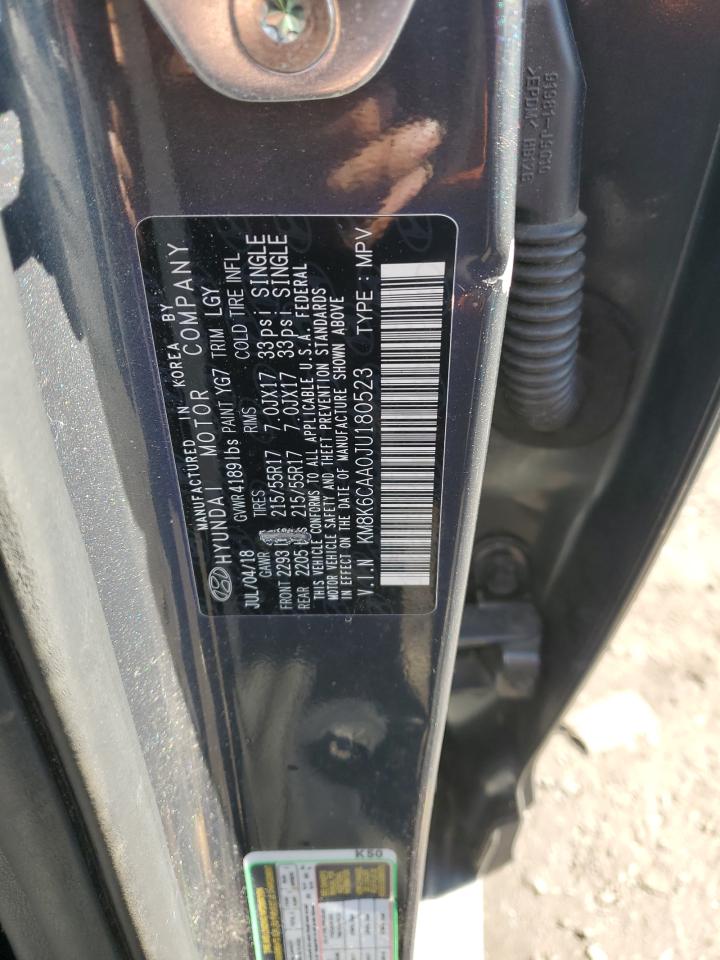 2018 Hyundai Kona VIN KM8K6CAA0JU180523 Copart auction photo, front end damage thumbnail 12