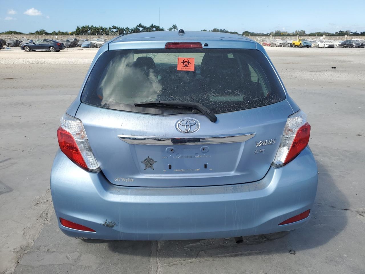 2012 Toyota Yaris VIN JTDKTUD30CD502788 Copart auction photo, front end damage thumbnail 6