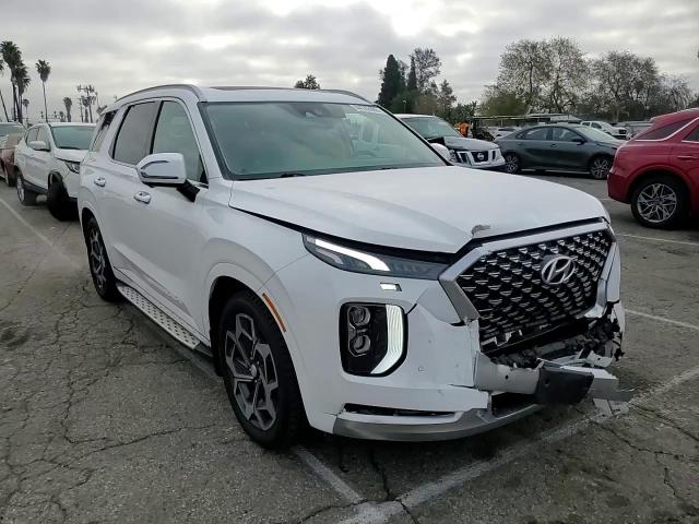 2022 Hyundai Palisade VIN KM8R74HE2NU342264 Copart auction photo, front end / minor dent/scratches damage thumbnail 12