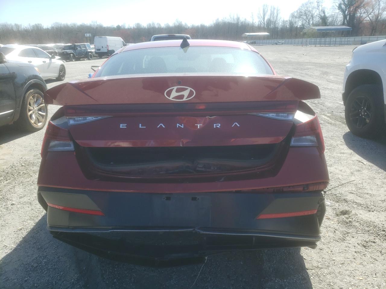 2024 Hyundai Elantra VIN KMHLS4DG7RU673973 Copart auction photo, rear end / minor dent/scratches damage thumbnail 6