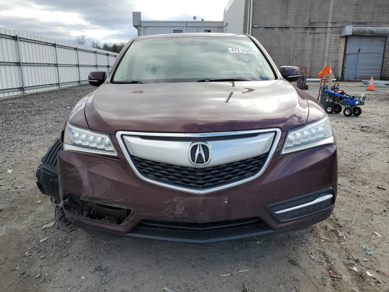 2015 Acura MDX VIN 5FRYD4H21FB015572 Copart auction photo, front end damage thumbnail 5