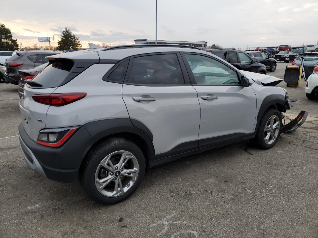 2023 Hyundai Kona VIN KM8K6CAB5PU947588 Copart auction photo, front end damage thumbnail 3