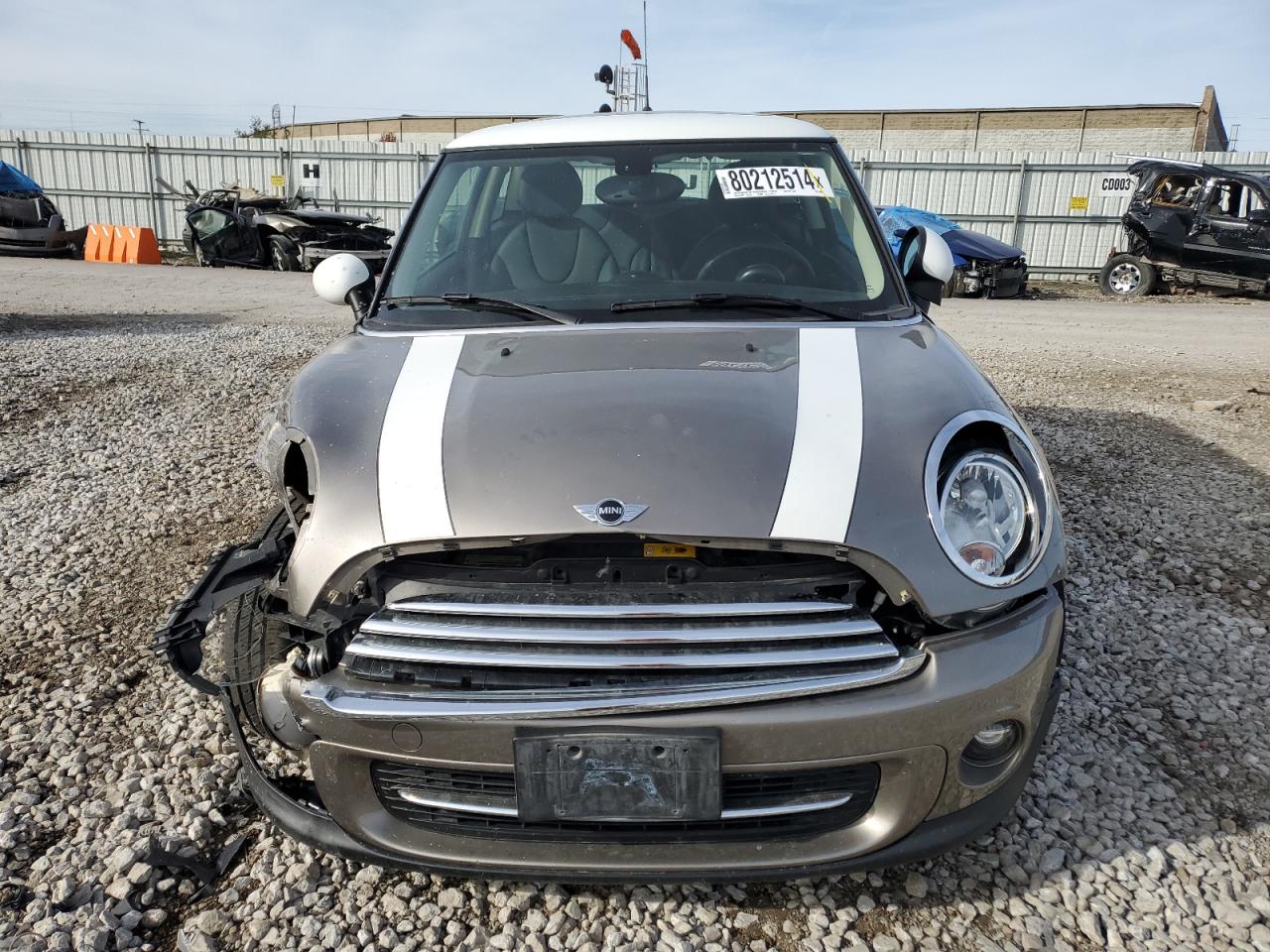 2013 MINI Cooper VIN WMWSU3C52DT686887 Copart auction photo, side / front end damage thumbnail 5