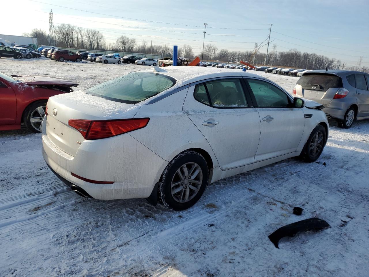 2013 KIA Optima VIN KNAGM4A76D5317597 Copart auction photo, front end damage thumbnail 3