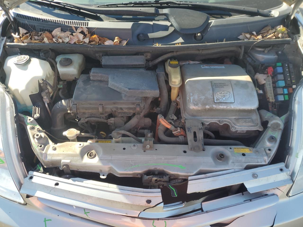 2004 Toyota Prius VIN JTDKB20U240013291 Copart auction photo, front end / frame damage damage thumbnail 11