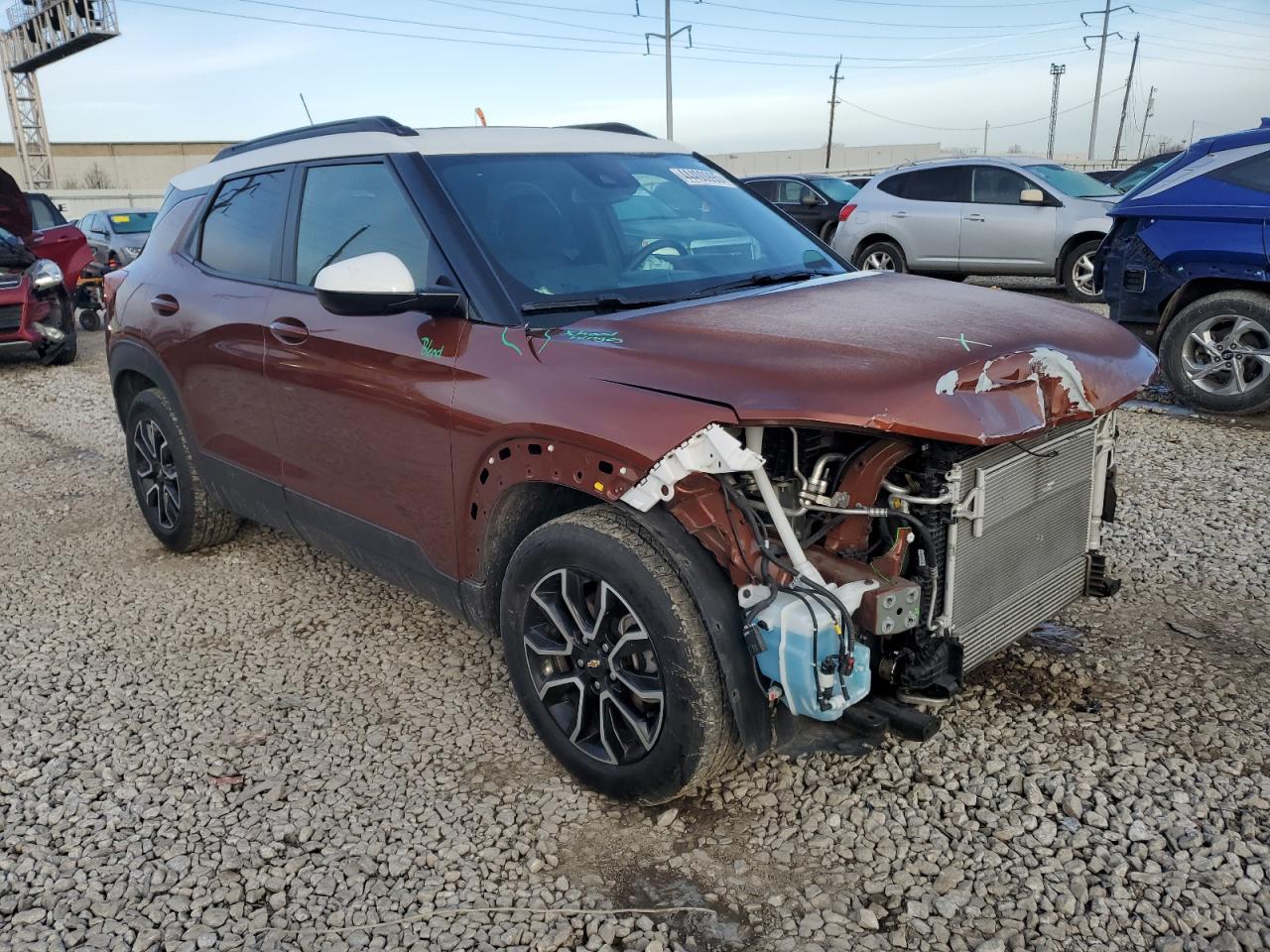 2021 Chevrolet TrailBlazer VIN KL79MVSL9MB131239 Copart auction photo, front end damage thumbnail 4