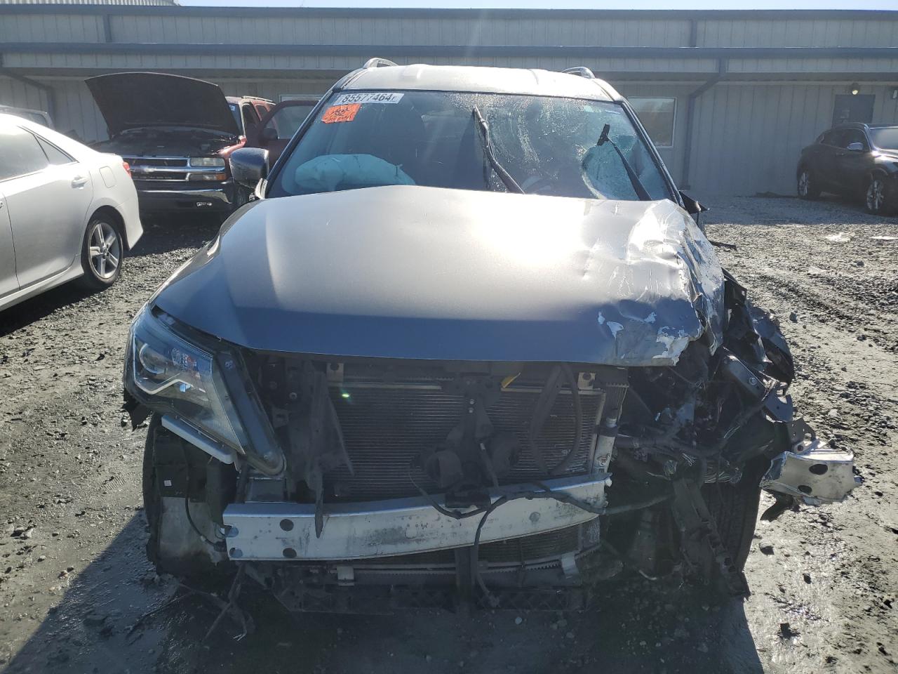 2020 Nissan Pathfinder VIN 5N1DR2CN1LC596986 Copart auction photo, front end / side damage thumbnail 5