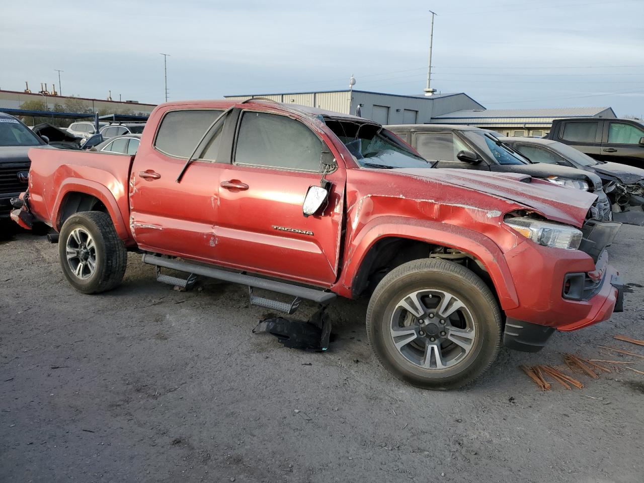 2019 Toyota Tacoma VIN 5TFAZ5CN7KX080180 Copart auction photo, rollover / all over damage thumbnail 4