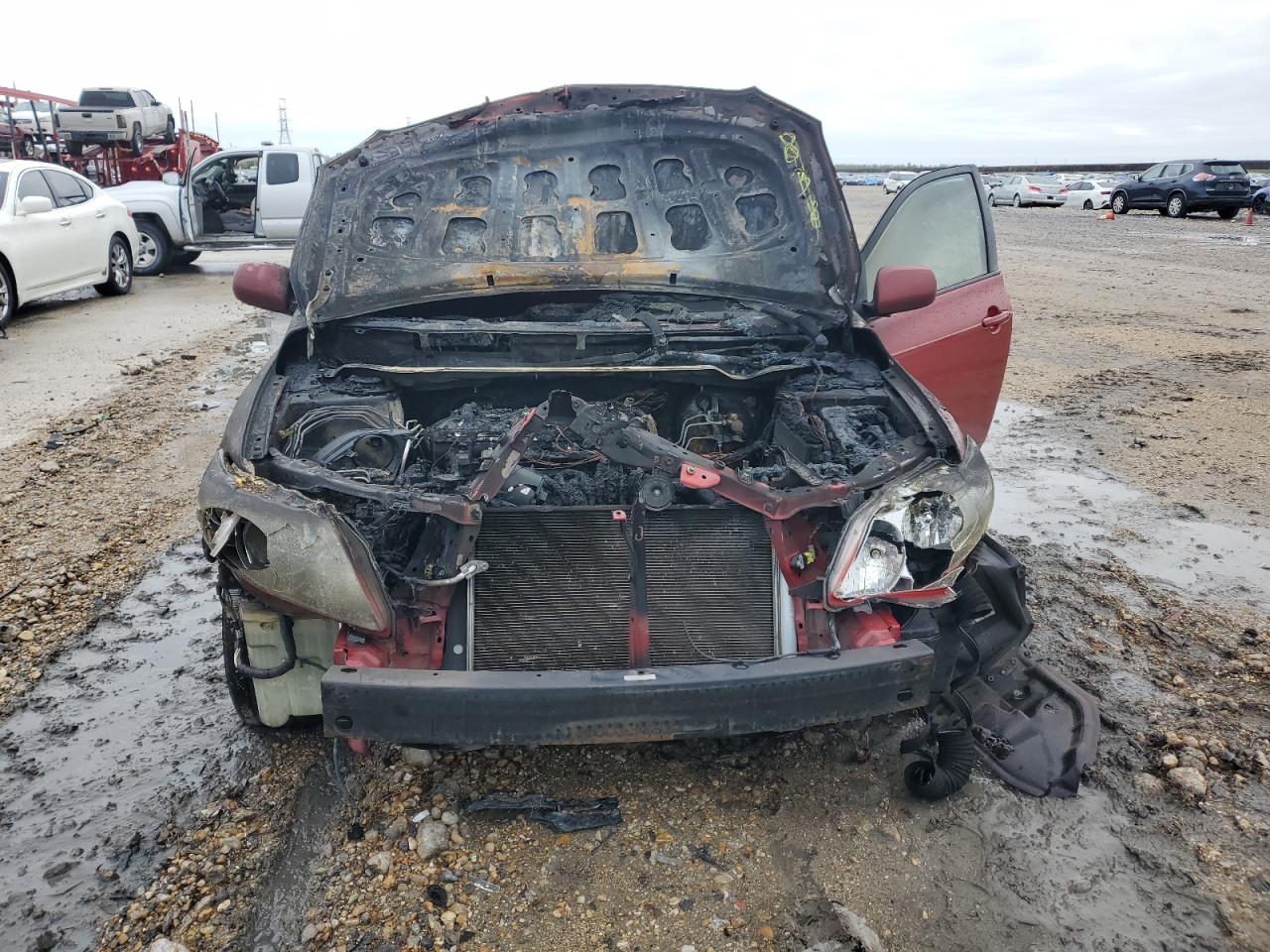 2010 Toyota Corolla VIN 1NXBU4EE6AZ284166 Copart auction photo, burn - engine damage thumbnail 5