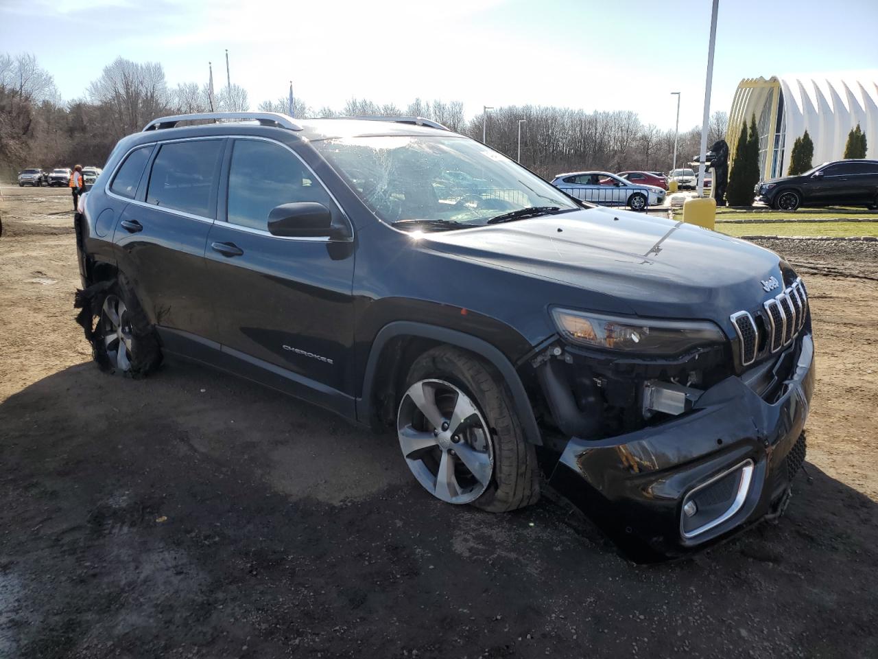 2021 Jeep Grand Cherokee VIN 1C4PJLDX3MD183381 Copart auction photo, front end / all over damage thumbnail 4