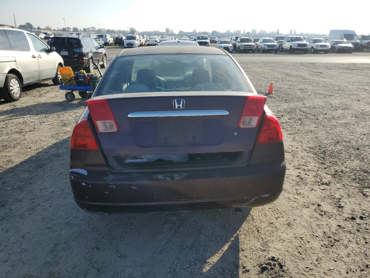 2001 Honda Civic VIN 2HGES26731H501415 Copart auction photo, all over damage thumbnail 6