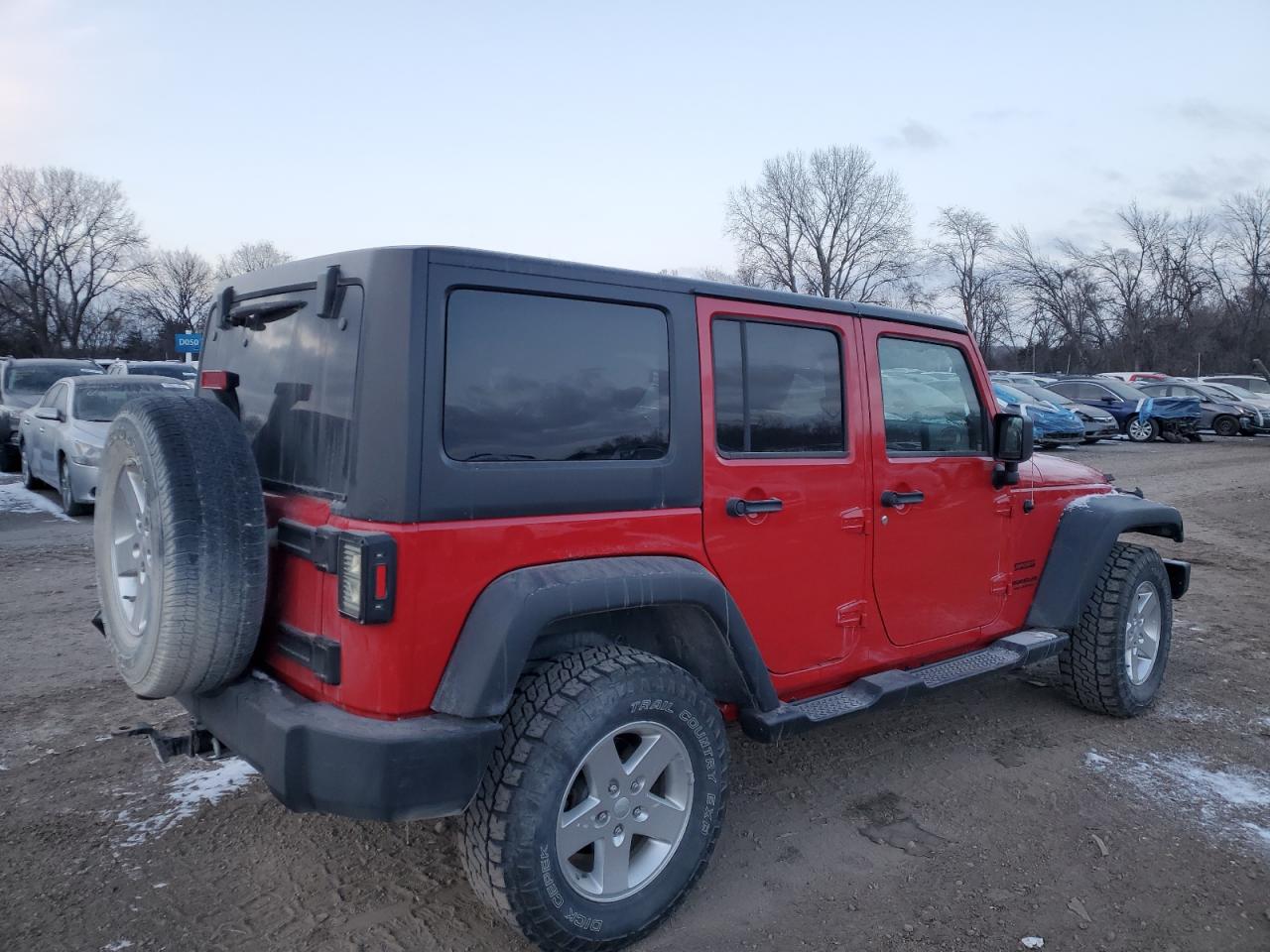 2014 Jeep Wrangler VIN 1C4BJWDG9EL133426 Copart auction photo, front end / rear end damage thumbnail 3