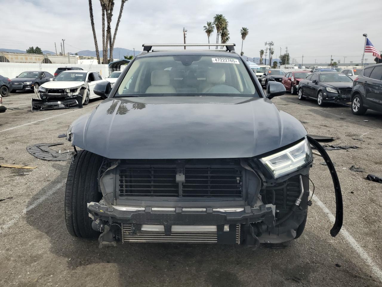 2019 Audi Q5 VIN WA1BNAFY6K2138575 Copart auction photo, front end / undercarriage damage thumbnail 5
