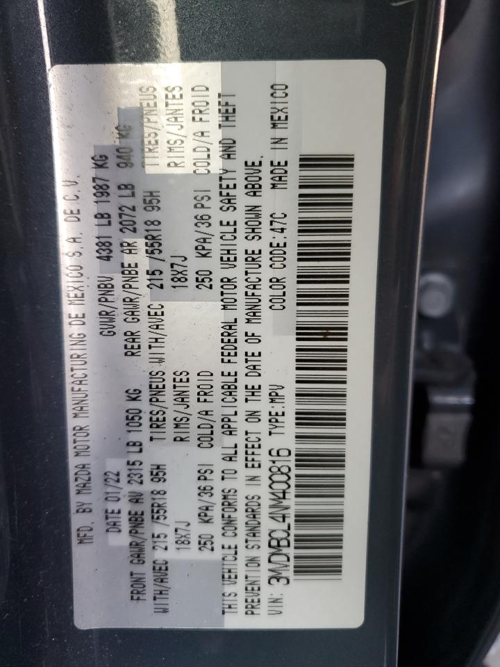 2022 Mazda CX-30 VIN 3MVDMBCL4NM400816 Copart auction photo, rear end / minor dent/scratches damage thumbnail 13