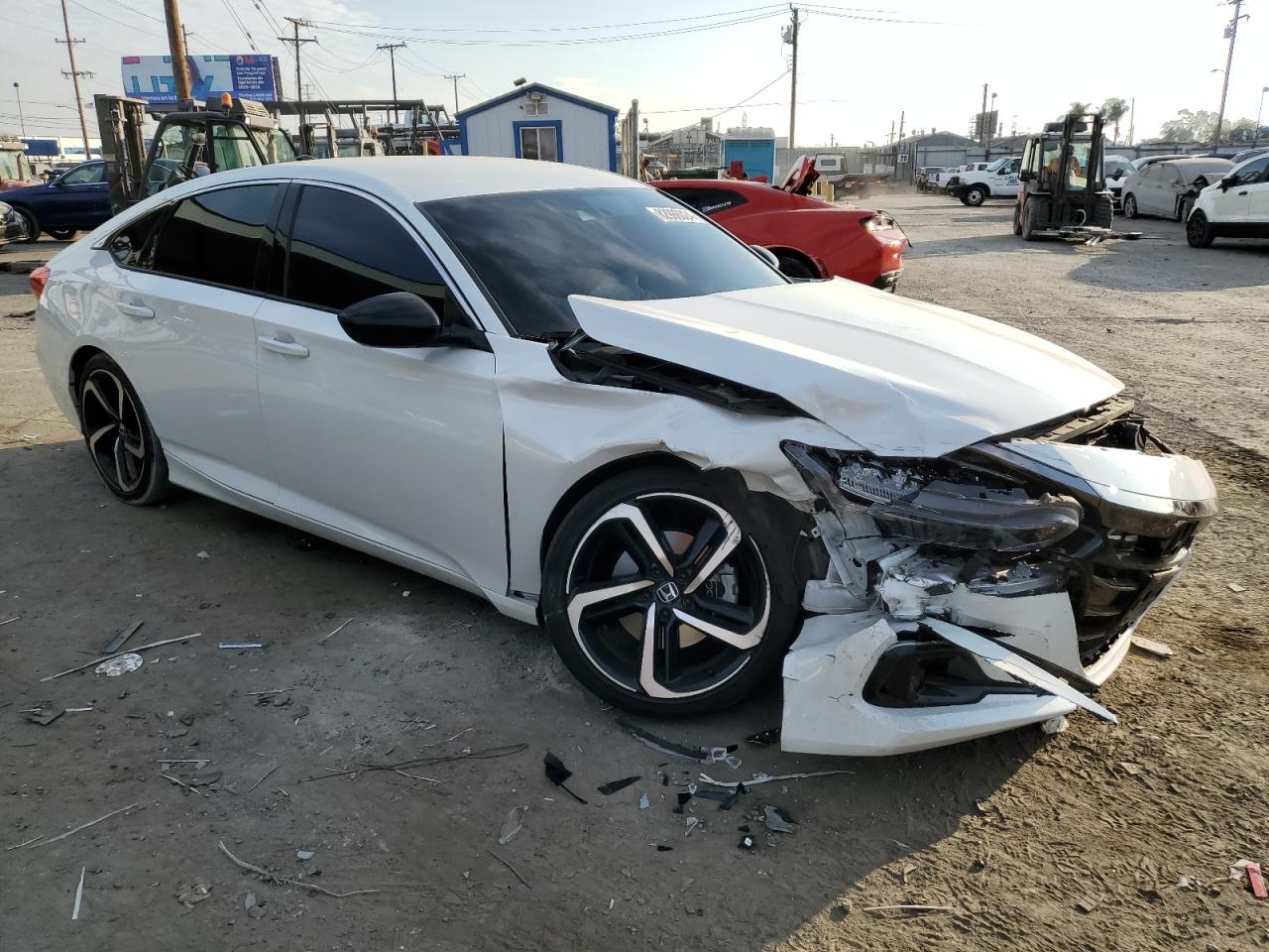 2021 Honda Accord VIN 1HGCV1F3XMA010946 Copart auction photo, front end damage thumbnail 4