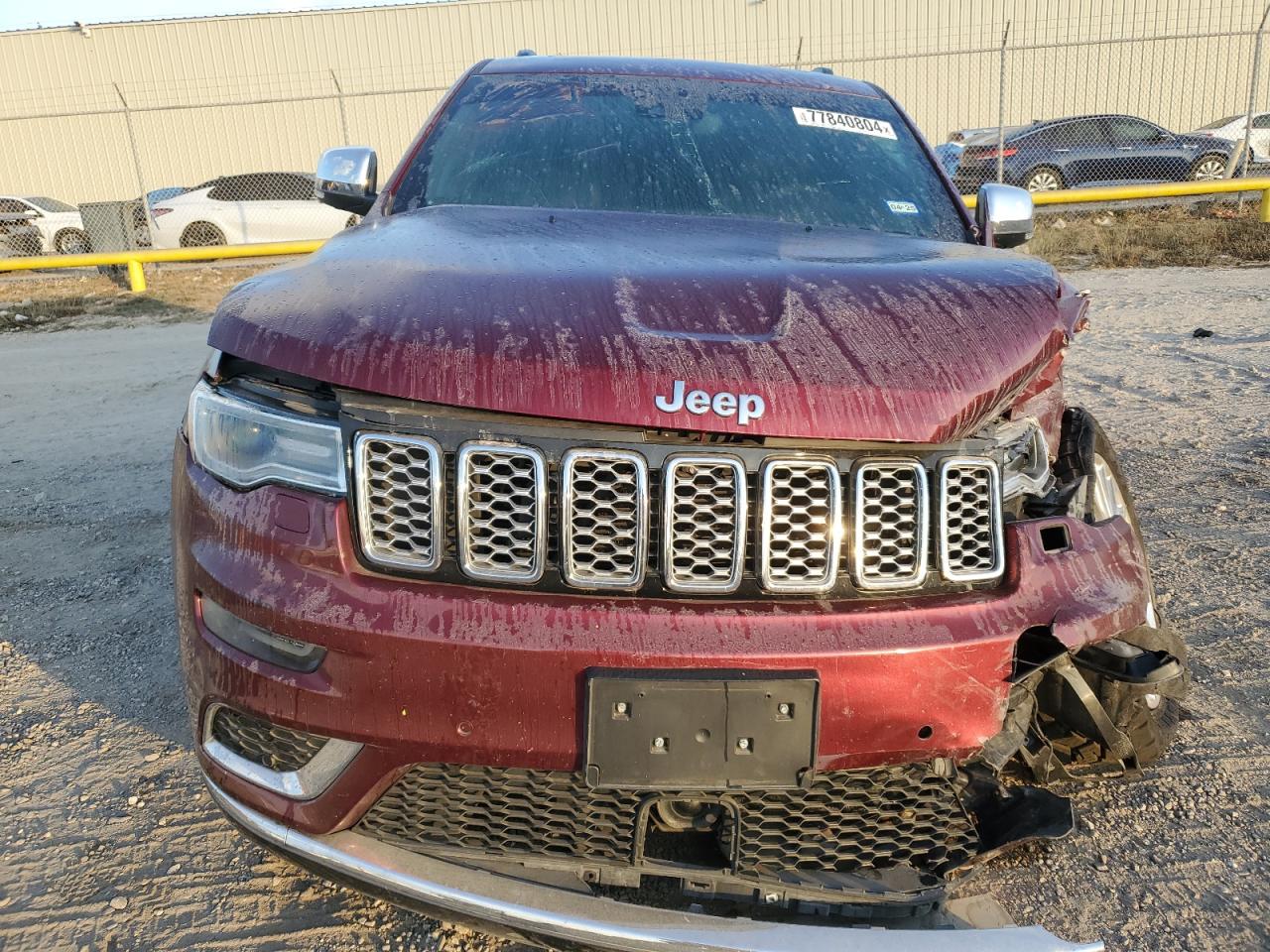2018 Jeep Grand Cherokee VIN 1C4RJFJT0JC394115 Copart auction photo, front end damage thumbnail 5