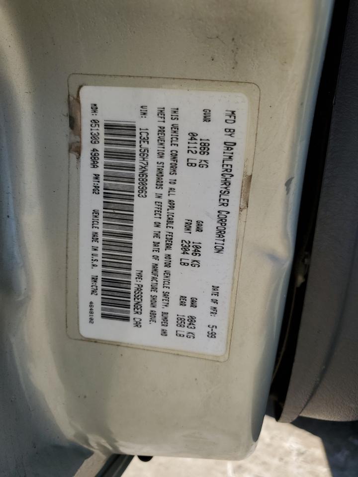 1999 Chrysler Cirrus VIN 1C3EJ56H7XN680963 Copart auction photo, minor dent/scratches damage thumbnail 12
