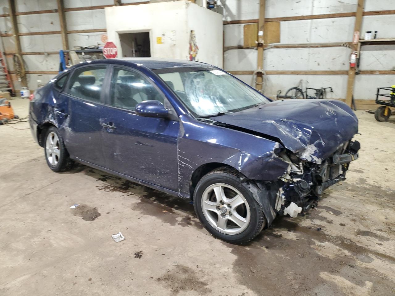2008 Hyundai Elantra VIN KMHDU46D48U433246 Copart auction photo, front end / side damage thumbnail 4