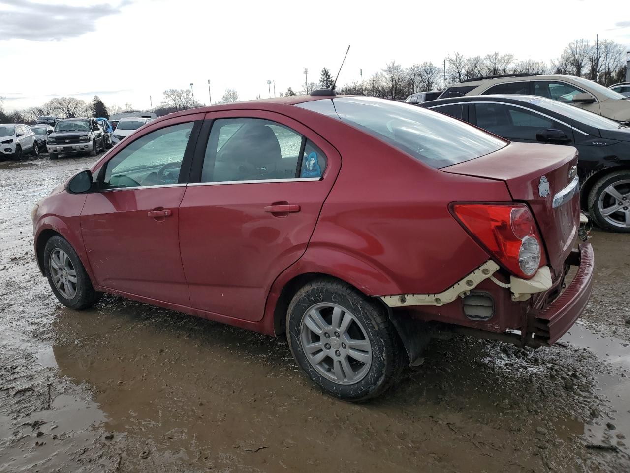 2015 Chevrolet Sonic VIN 1G1JC5SH3F4145524 Copart auction photo, rear end / minor dent/scratches damage thumbnail 2