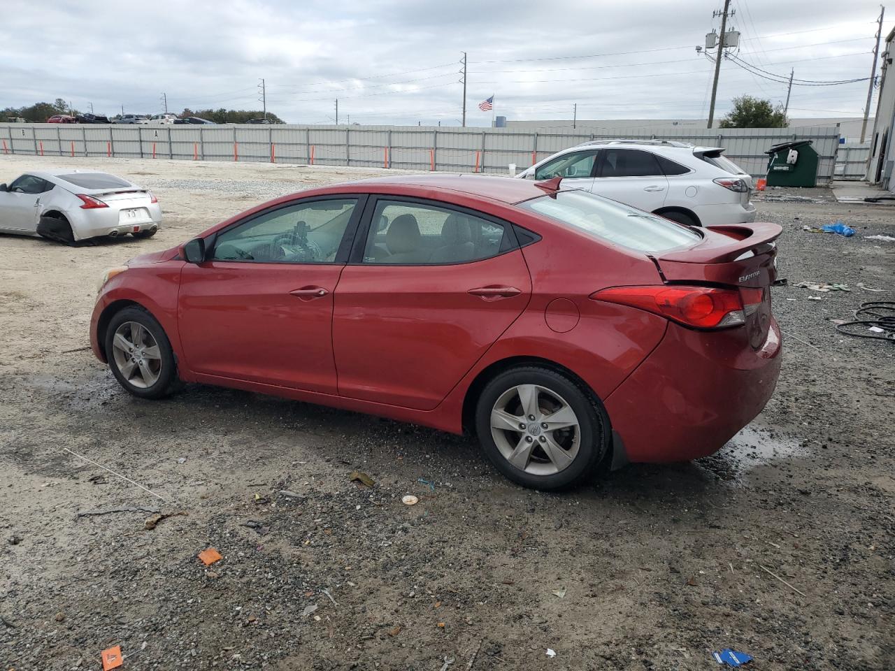 2013 Hyundai Elantra VIN KMHDH4AE2DU865042 Copart auction photo, front end damage thumbnail 2