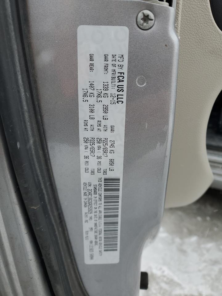 2016 Chrysler Town & Country VIN 2C4RC1BG3GR252629 Copart auction photo, front end damage thumbnail 13