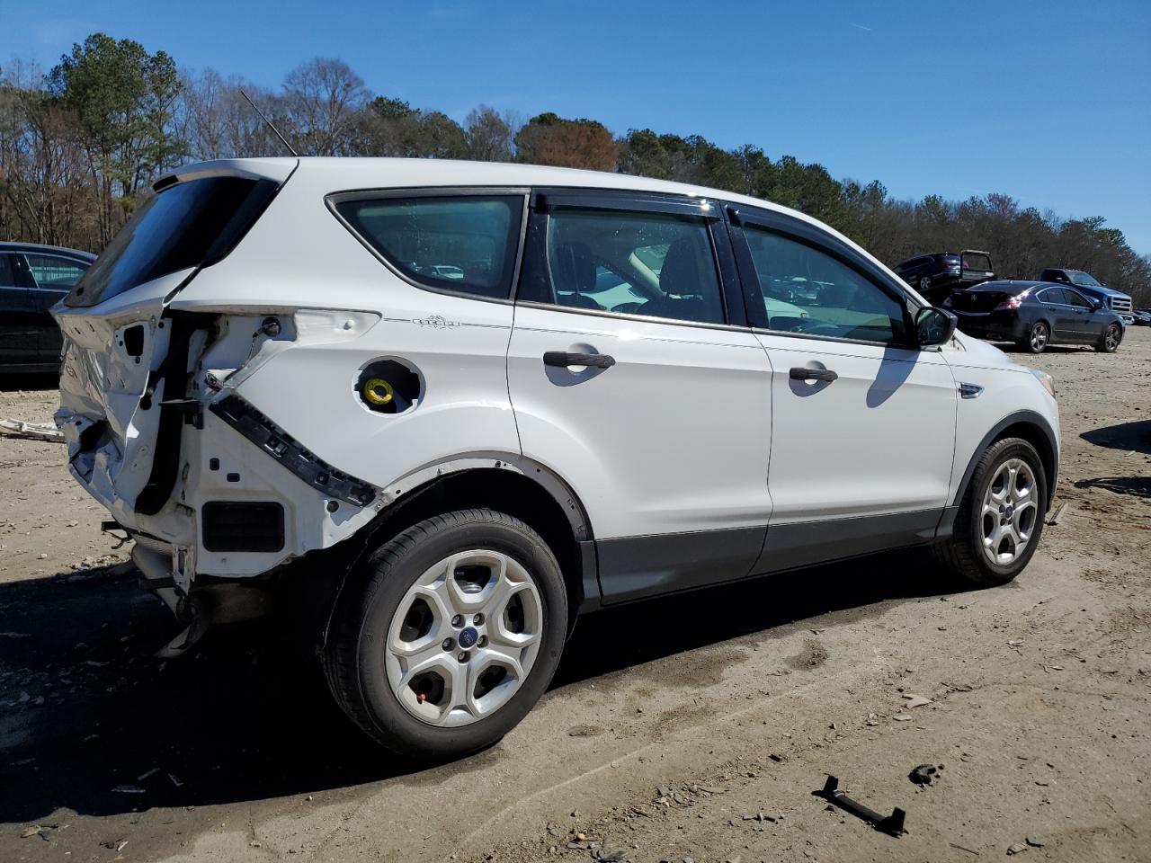 2017 Ford Escape VIN 1FMCU0F74HUA19074 Copart auction photo, rear end / side damage thumbnail 3