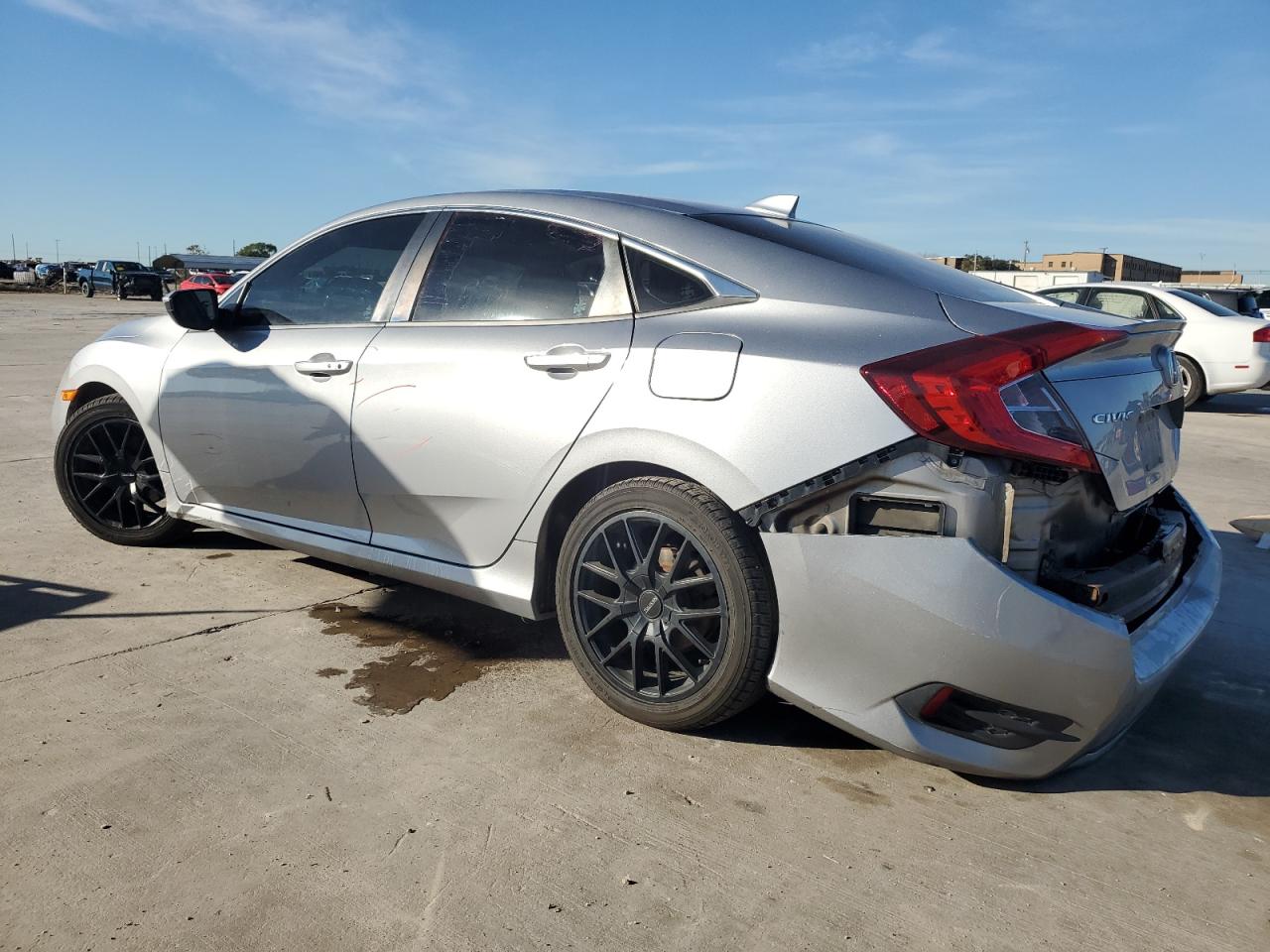 2019 Honda Civic VIN 19XFC1F37KE202756 Copart auction photo, rear end / side damage thumbnail 2