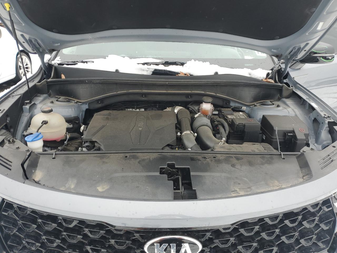 2021 KIA Sorento VIN 5XYRK4LF5MG035528 Copart auction photo, front end / side damage thumbnail 12