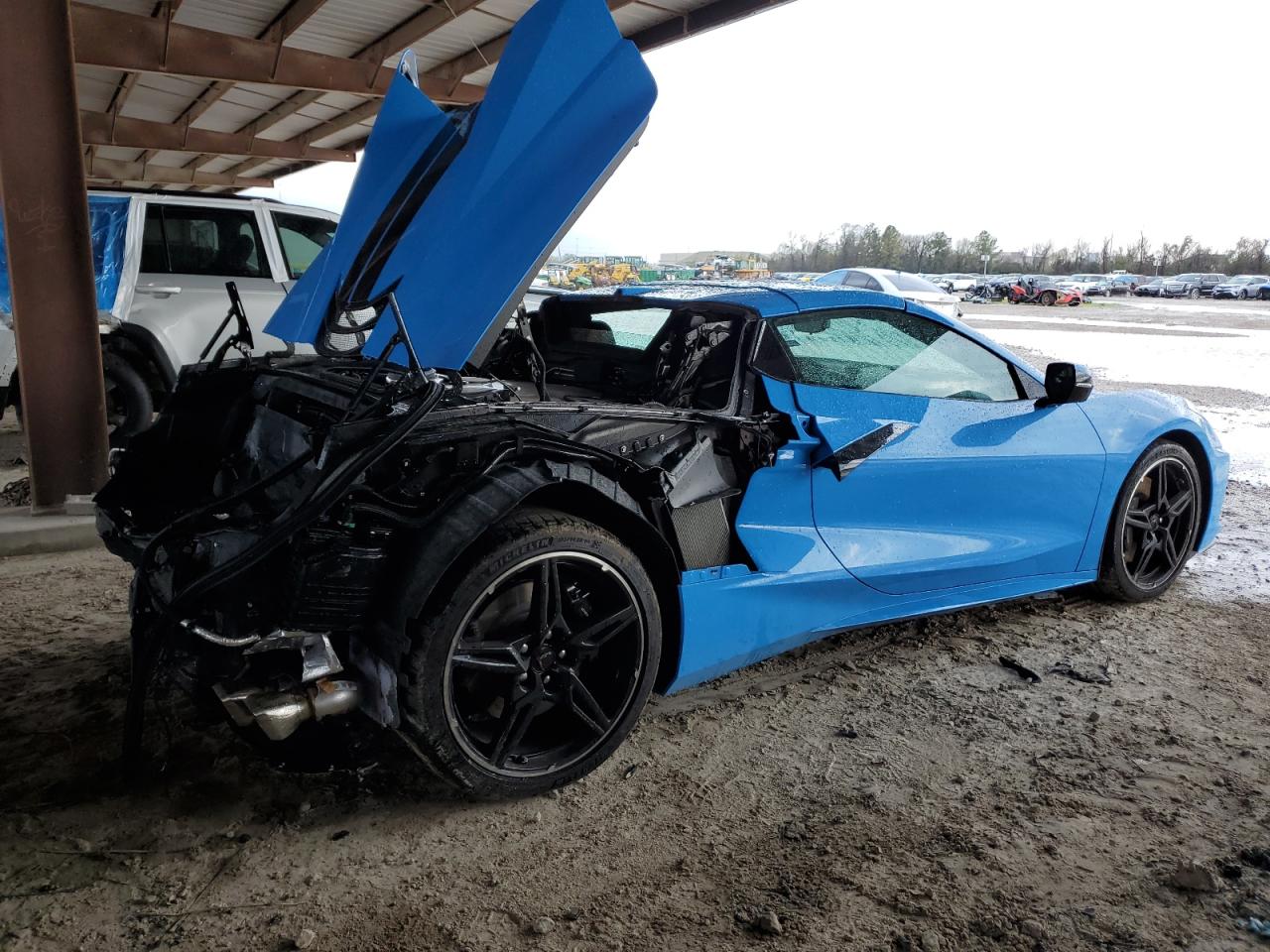 2022 Chevrolet Corvette VIN 1G1YC3D47N5115044 Copart auction photo, rear end / minor dent/scratches damage thumbnail 3