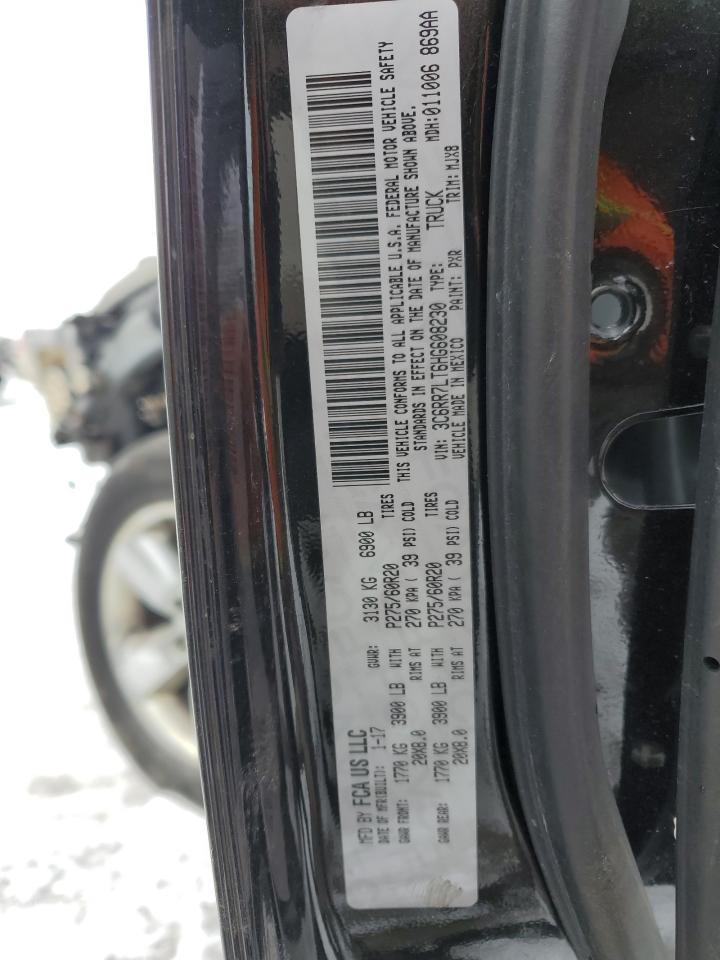 2017 RAM 1500 VIN 3C6RR7LT6HG608230 Copart auction photo, partial repair damage thumbnail 13