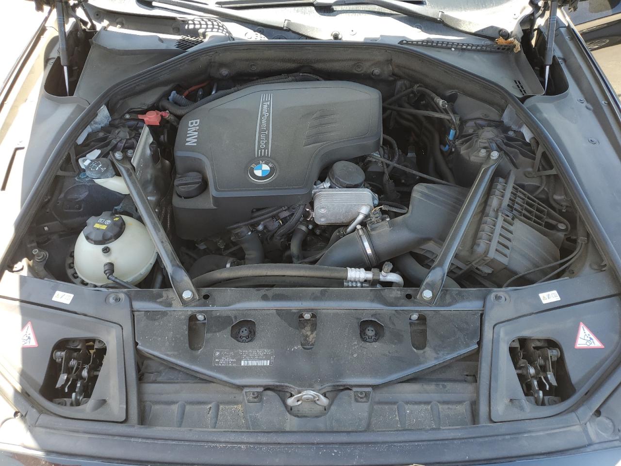 2014 BMW 5er VIN WBA5A7C5XED619530 Copart auction photo, all over / undercarriage damage thumbnail 11