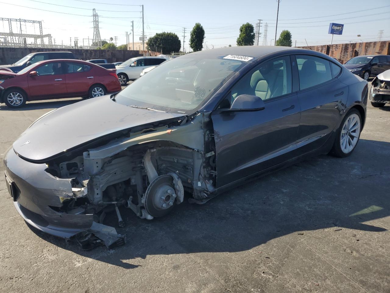 2022 Tesla Model 3 VIN 5YJ3E1EA1NF372879 - Copart auction photo