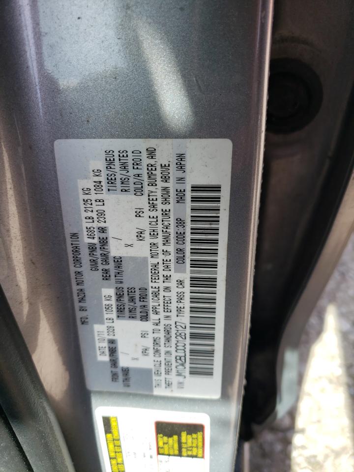 2012 Mazda 5 VIN JM1CW2BL0C0128127 Copart auction photo, front end / side damage thumbnail 14