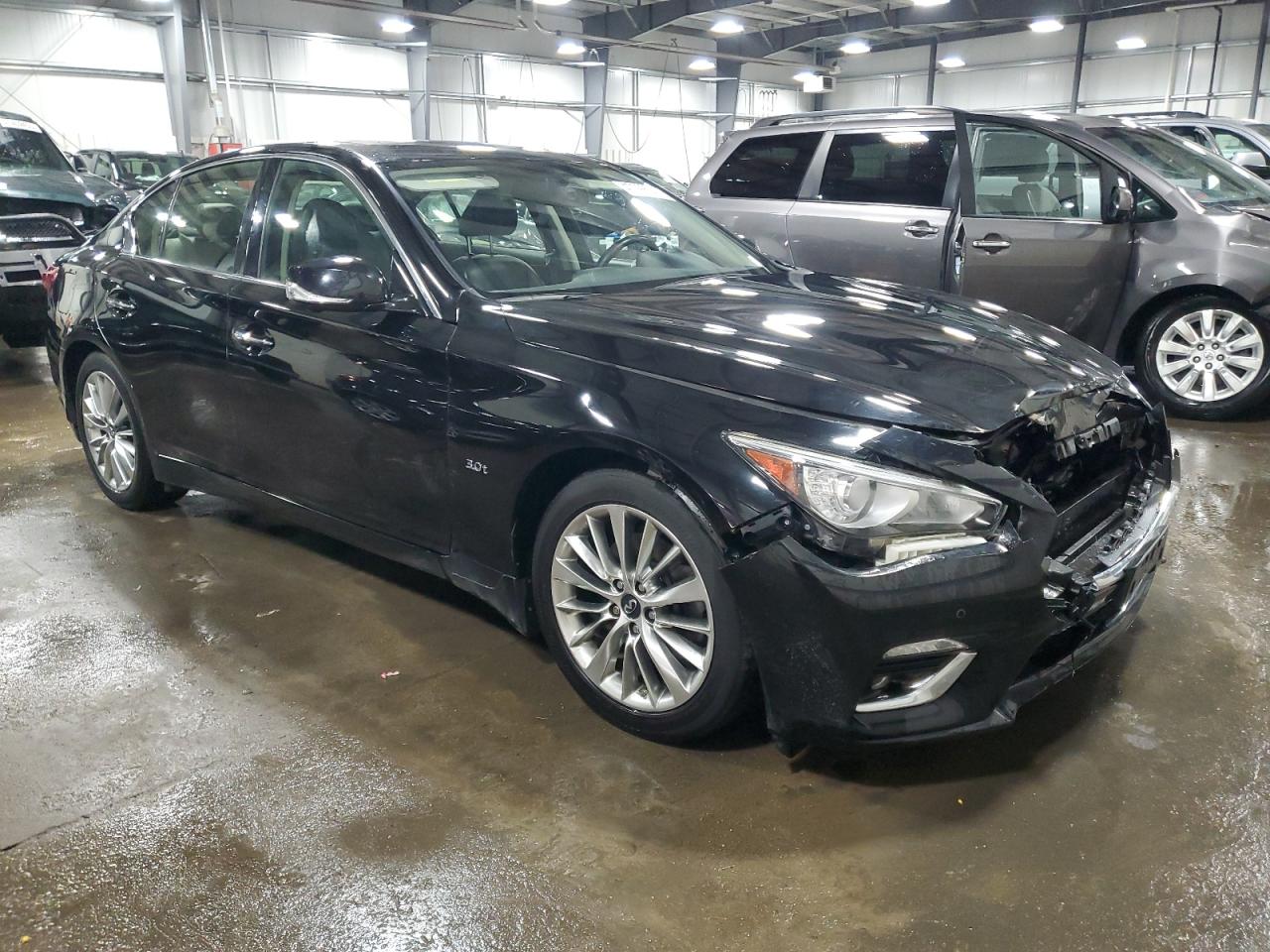 2018 Infiniti Q50 VIN JN1EV7AR8JM442132 Copart auction photo, front end damage thumbnail 4