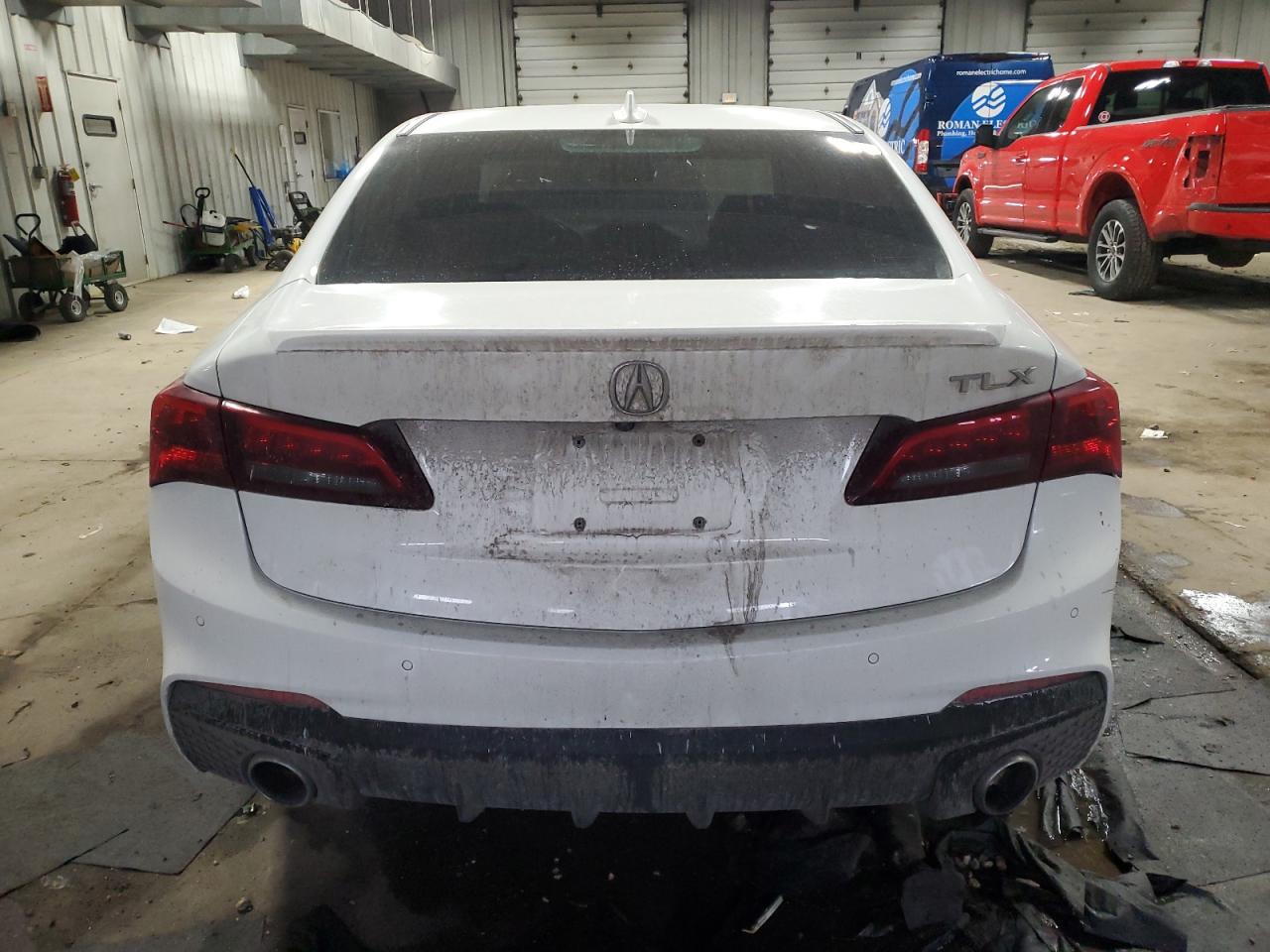 2018 Acura TLX VIN 19UUB2F66JA013383 Copart auction photo, vandalism / all over damage thumbnail 6