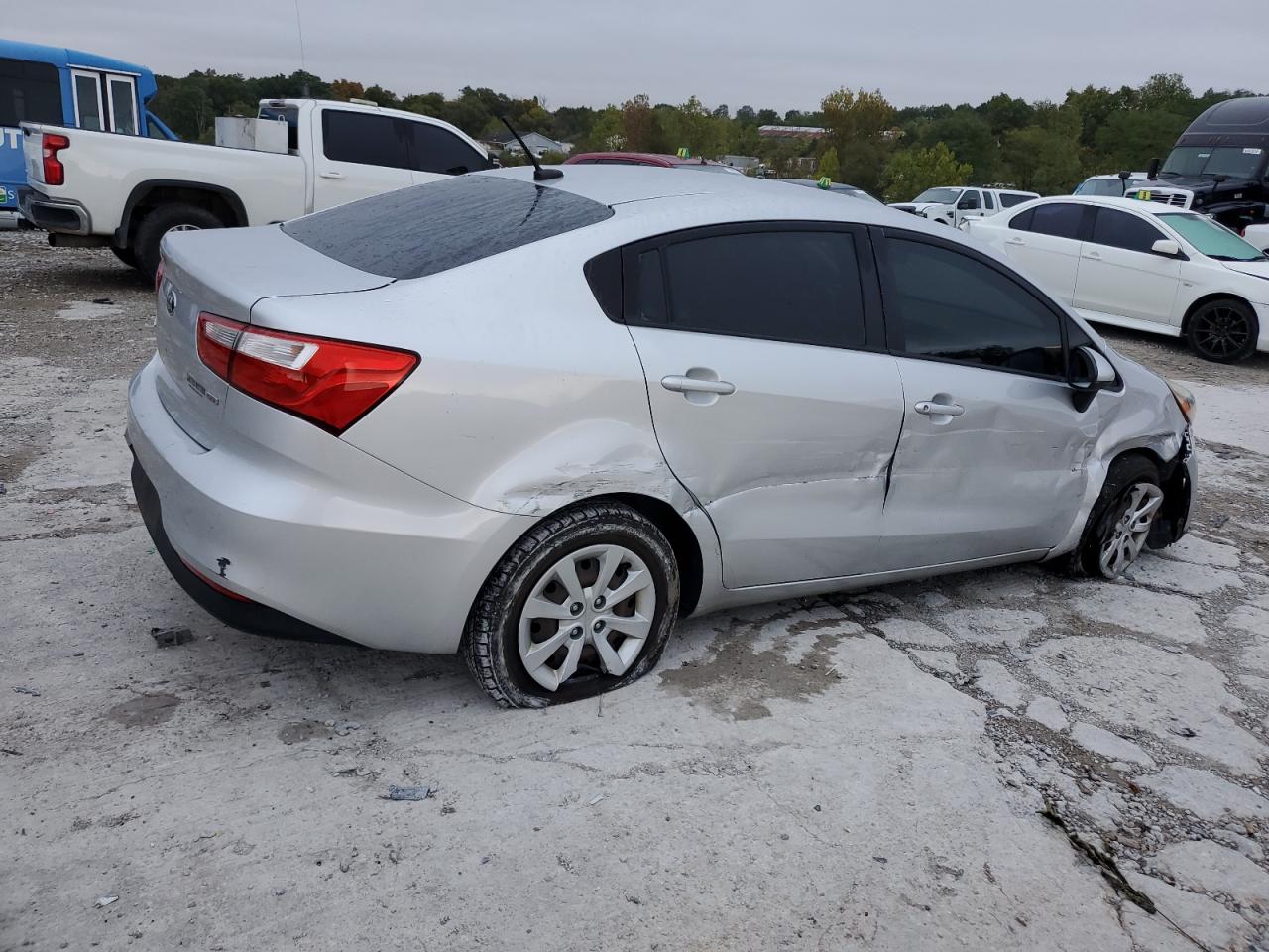 2016 KIA Rio VIN KNADM4A33G6643176 Copart auction photo, all over damage thumbnail 3