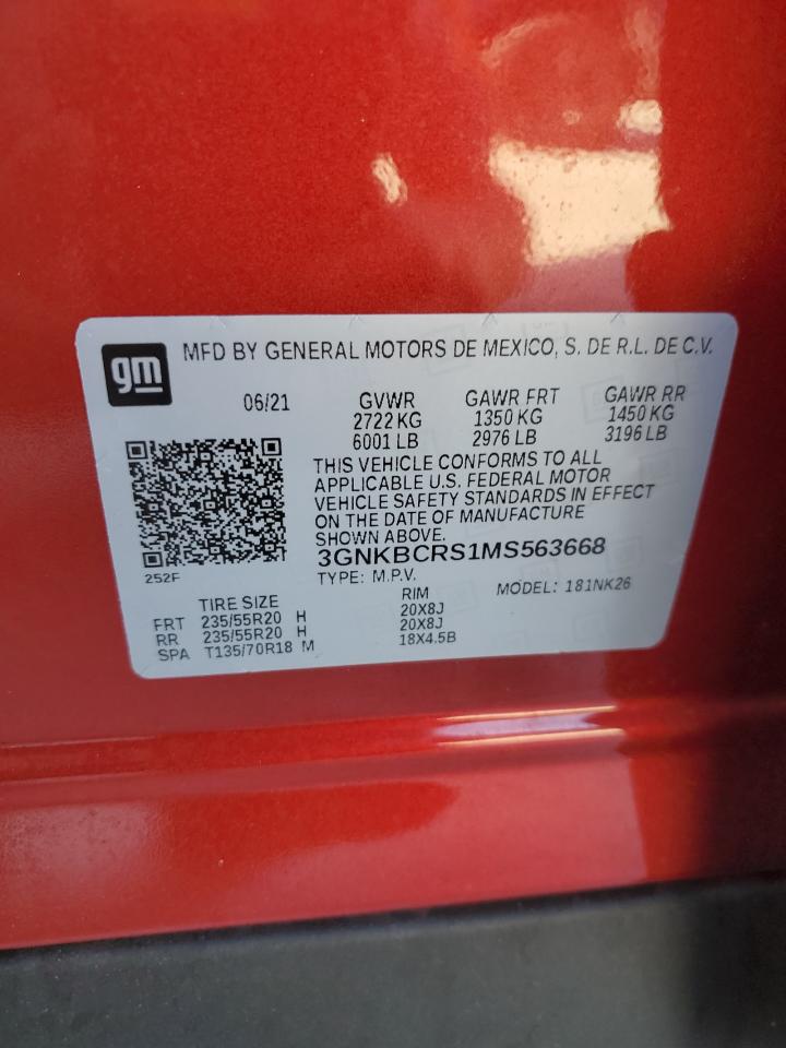 2021 Chevrolet Blazer VIN 3GNKBCRS1MS563668 Copart auction photo, front end damage thumbnail 15