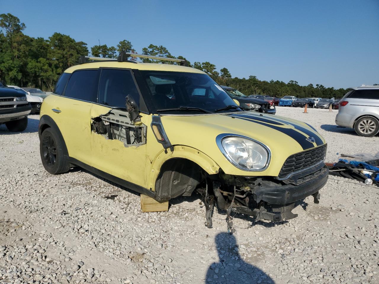 2012 MINI Cooper VIN WMWZC3C53CWL86113 Copart auction photo, side / front end damage thumbnail 4