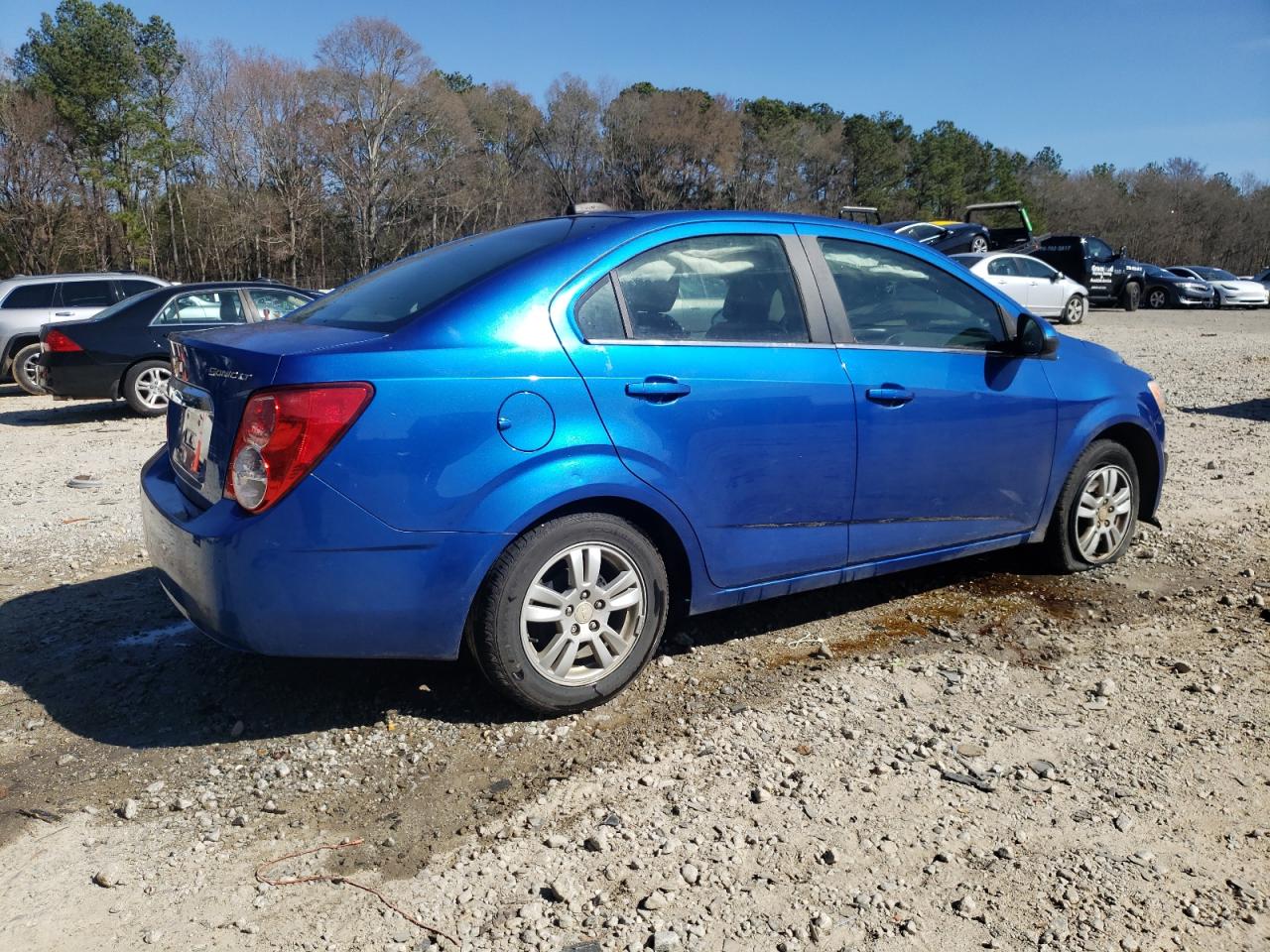 2016 Chevrolet Sonic VIN 1G1JC5SH3G4174054 Copart auction photo, side / front end damage thumbnail 3