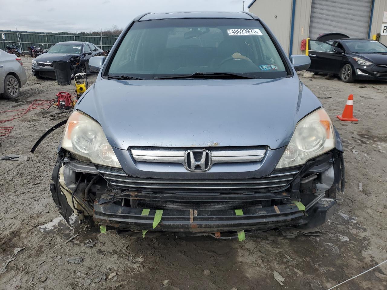 2008 Honda CR-V VIN JHLRE48758C028083 Copart auction photo, front end / side damage thumbnail 5