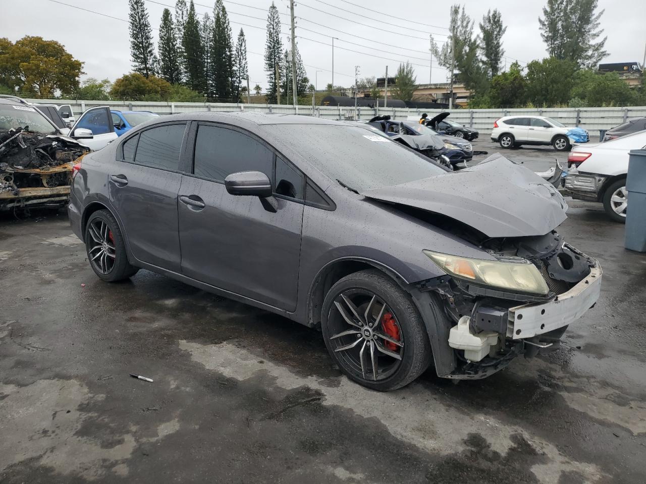 2015 Honda Civic VIN 19XFB2F51FE119422 Copart auction photo, front end damage thumbnail 4