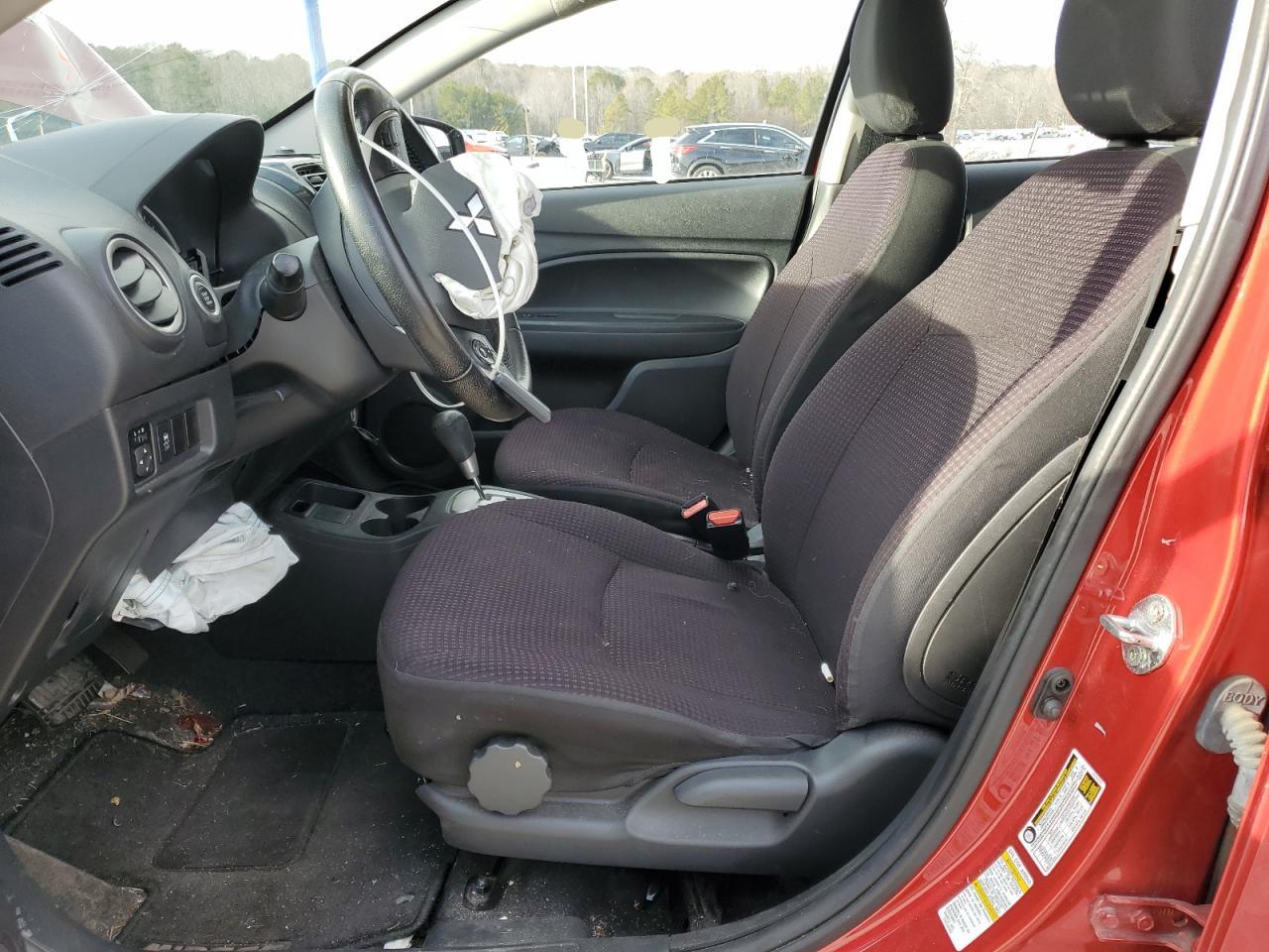2014 Mitsubishi Mirage VIN ML32A4HJ9EH009611 Copart auction photo, front end / side damage thumbnail 7