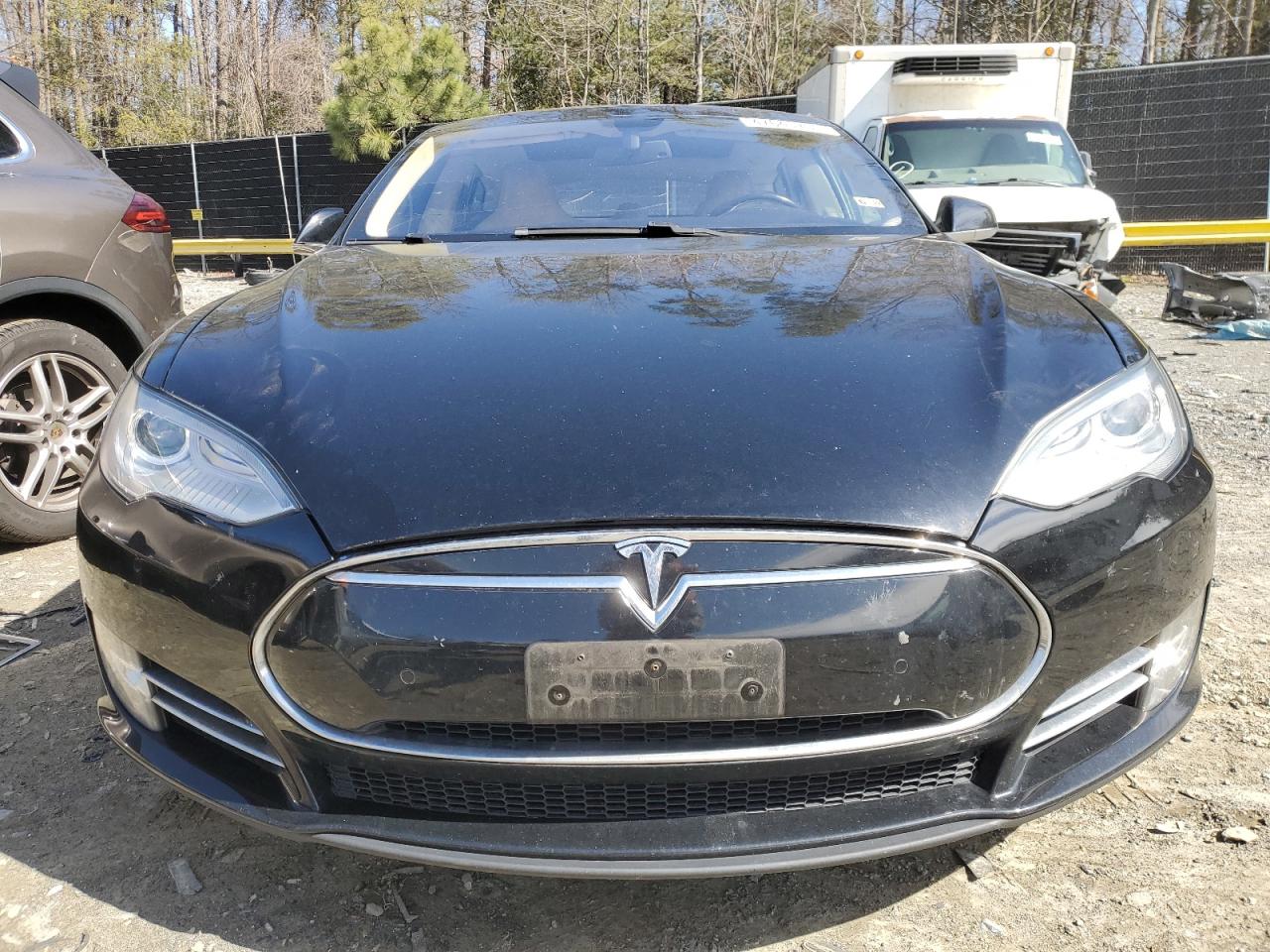 2014 Tesla Model s VIN 5YJSA1H10EFP34137 Copart auction photo, side damage thumbnail 5