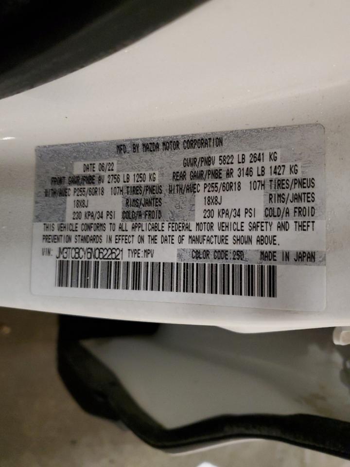 2022 Mazda CX-9 VIN JM3TCBCY6N0622621 Copart auction photo, front end damage thumbnail 13