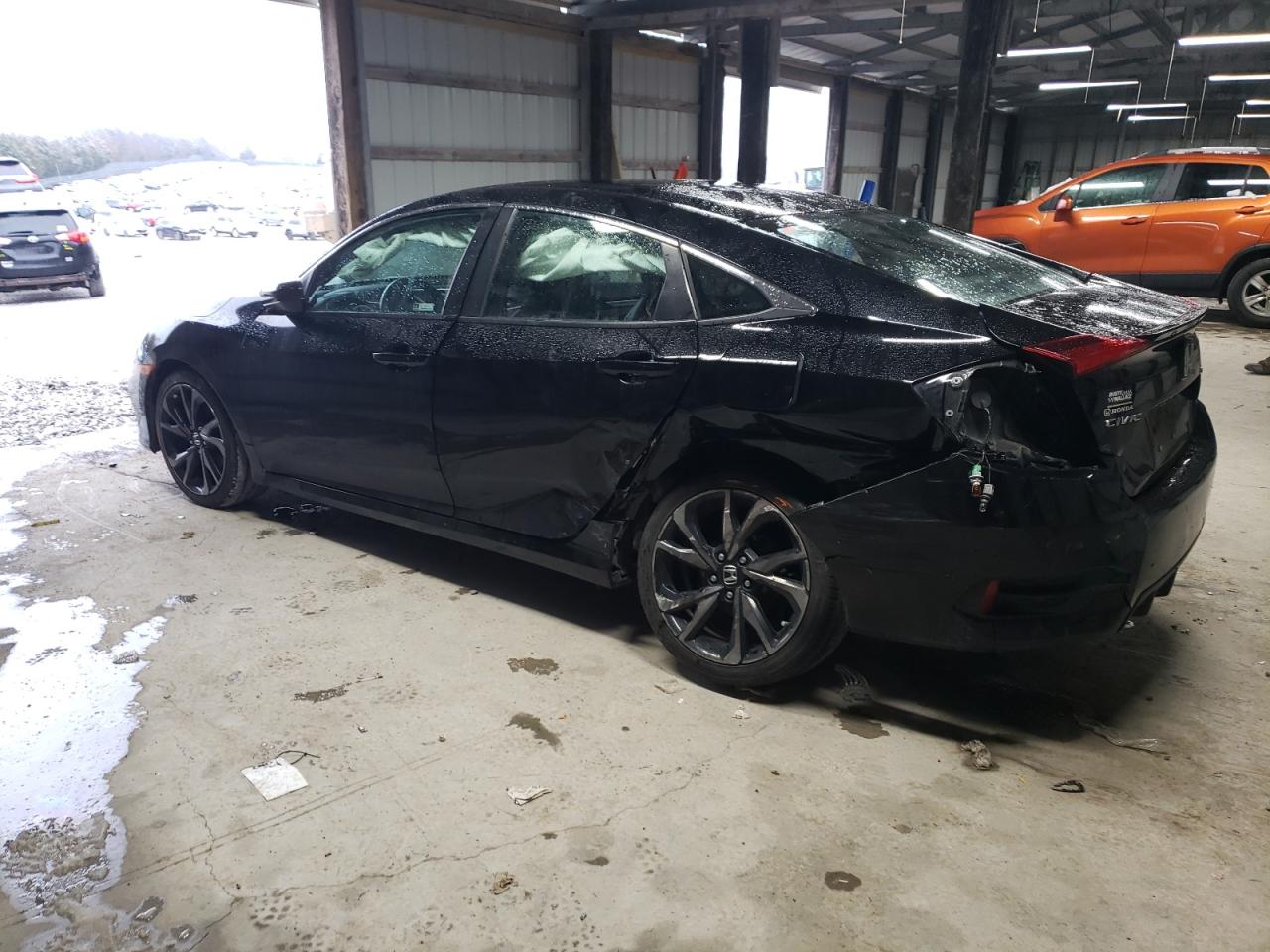 2019 Honda Civic VIN 2HGFC2F8XKH590153 Copart auction photo, side / rear end damage thumbnail 2