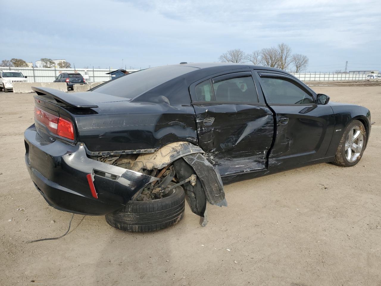 2013 Dodge Charger VIN 2C3CDXCTXDH644918 Copart auction photo, side / rear end damage thumbnail 3