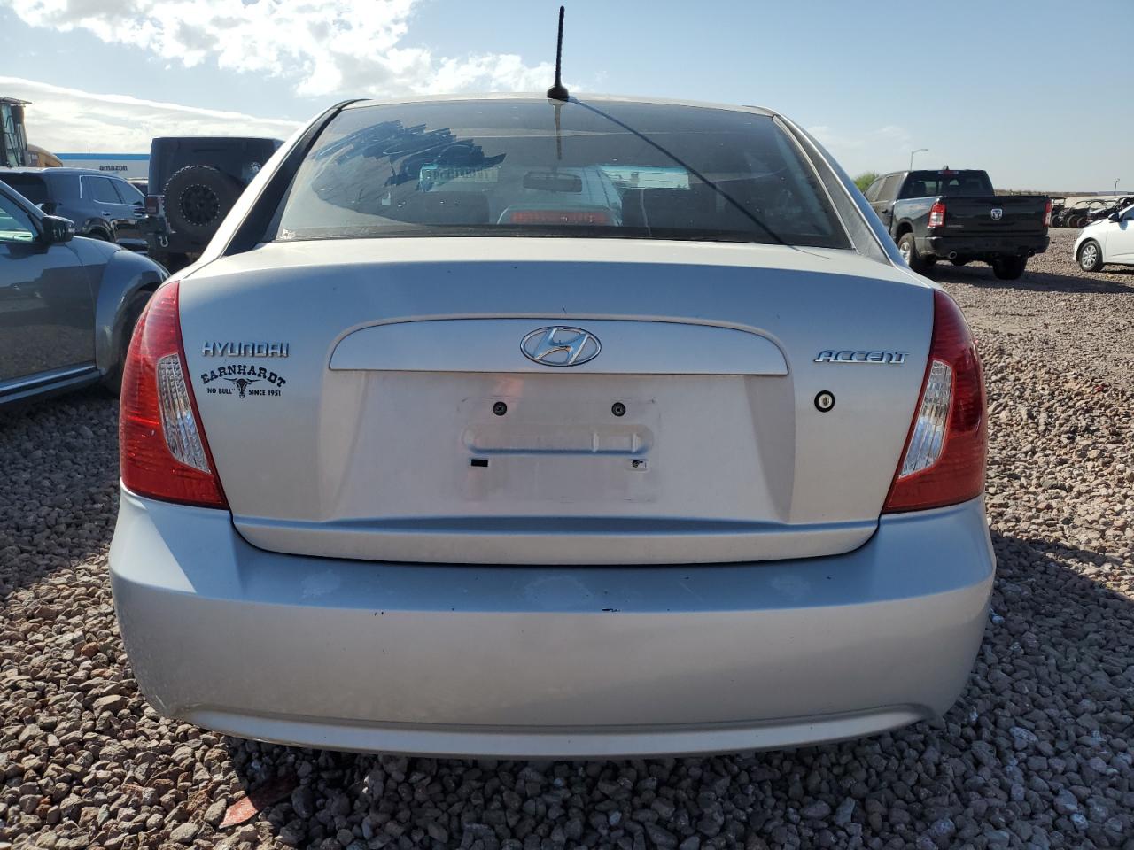 2008 Hyundai Accent VIN KMHCN46C98U240090 Copart auction photo, front end / side damage thumbnail 6